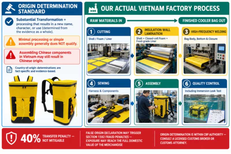 Kjølebagprodusent for USA-importører